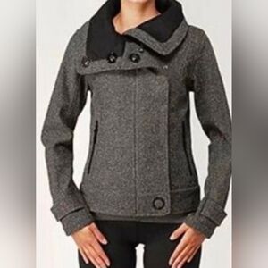 vintage Lululemon Audrey Brown Tweed Jacket Size 8